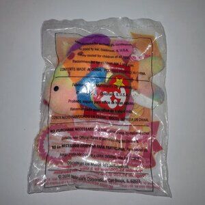 Ty Teenie Beanie Baby - Lips the Fish - McDonald's Happy Meal Toy - NiB